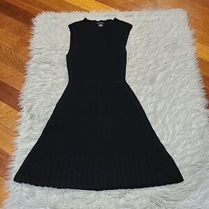 Club Monaco womens black sleeveless viscoe polyester sweater dress size large